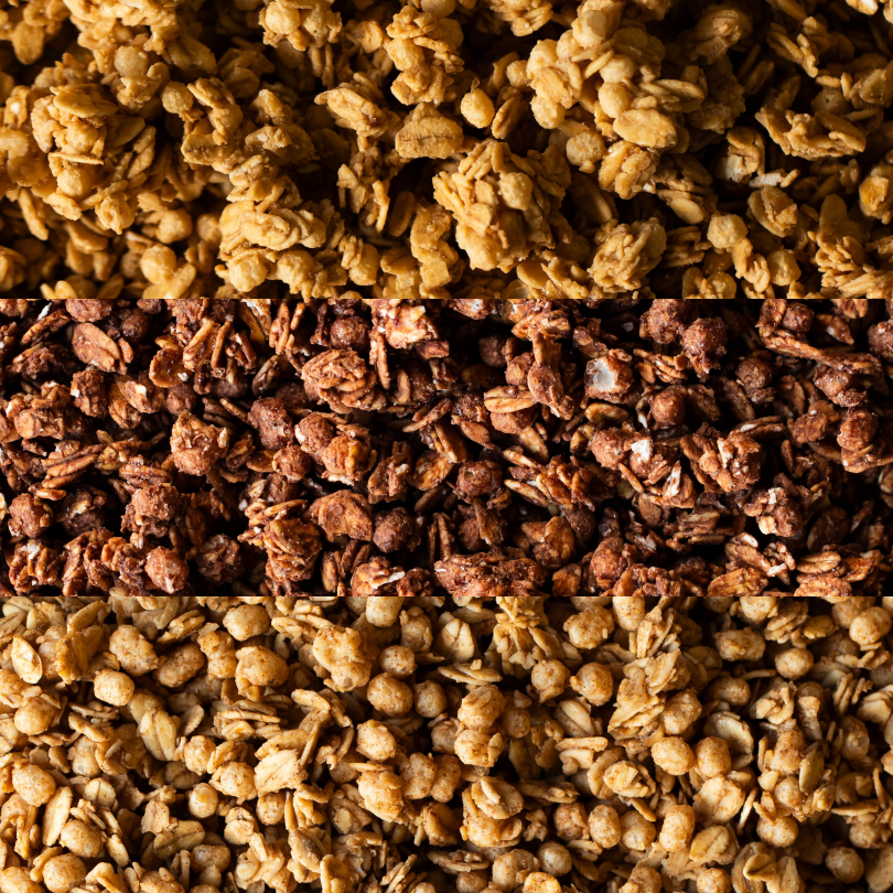 Gros plan sur les céréales pour enfant bio et peu sucrées nümorning, cacao et vanille