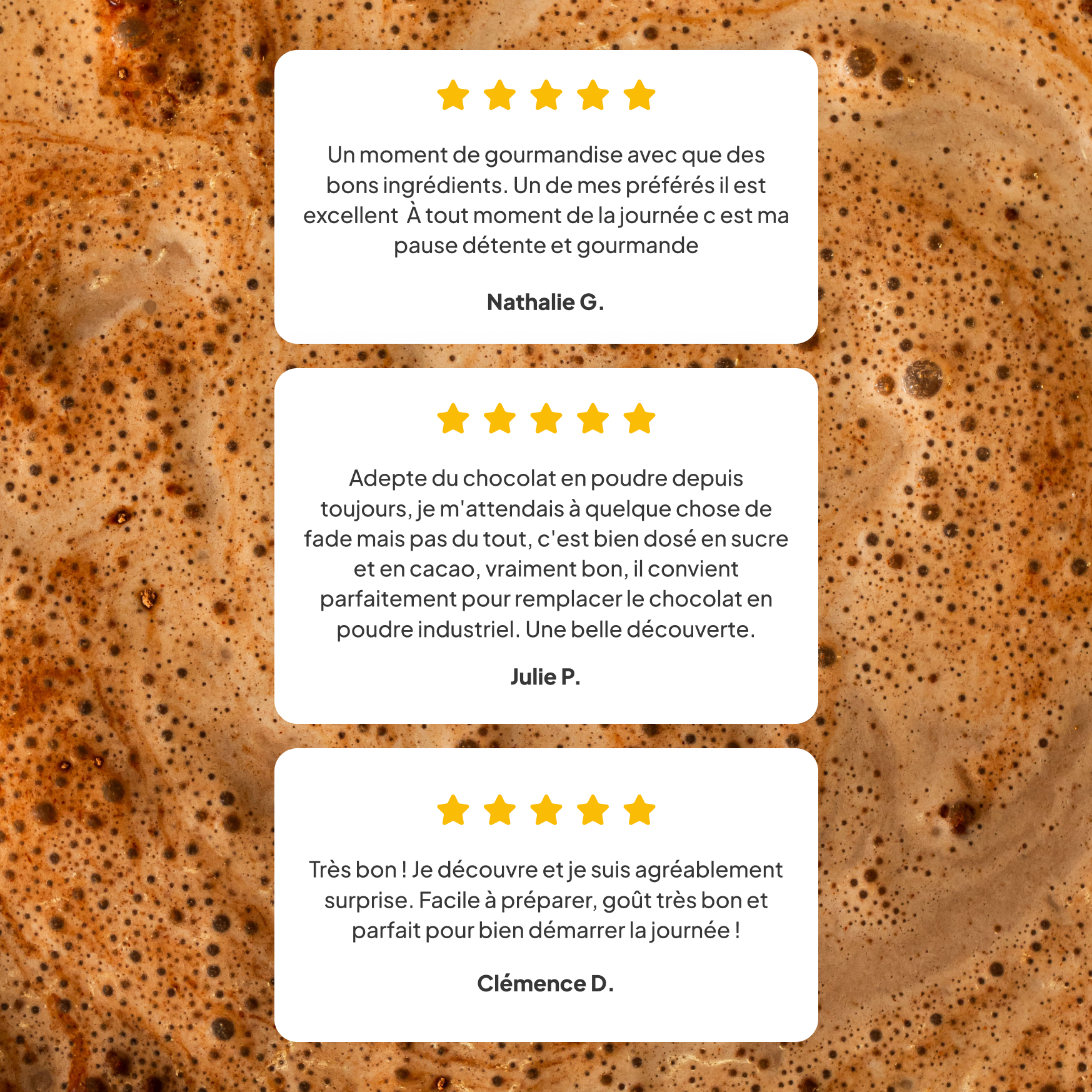 3 avis 5 étoiles sur le macaccino nümorning