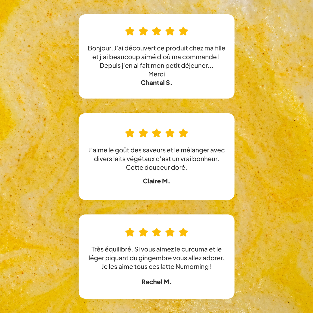 3 avis 5 étoiles sur le golden latte Magic Golden de nümorning