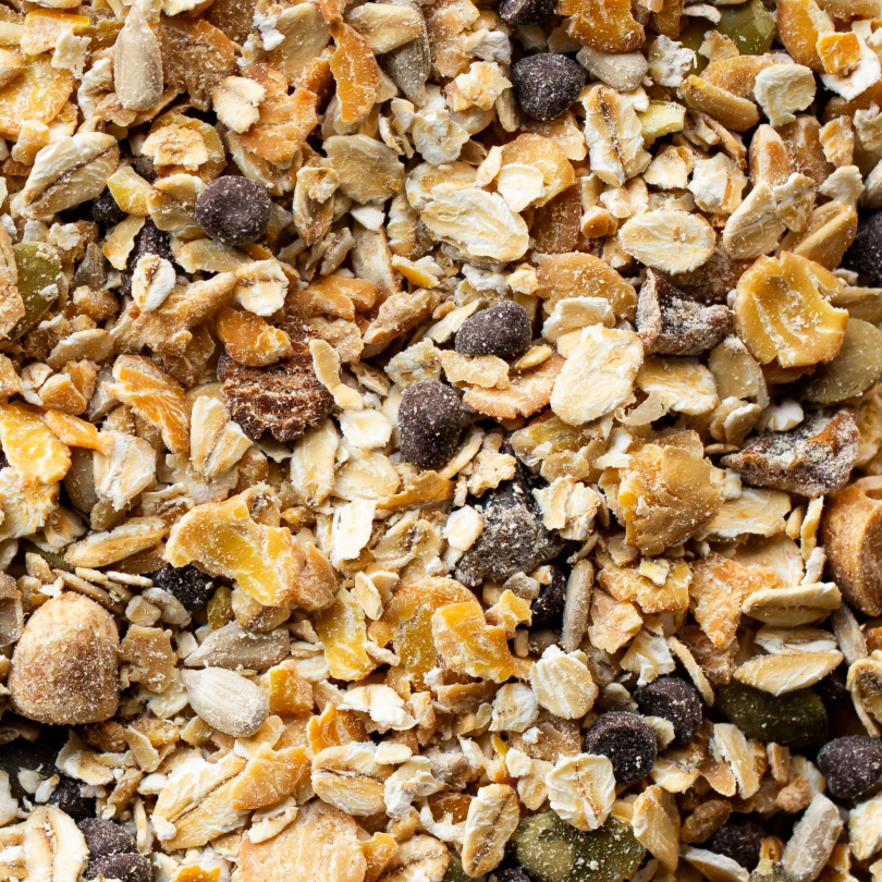 Gros plan sur le muesli bio et protéiné au chocolat Chocohuète de nümorning Image