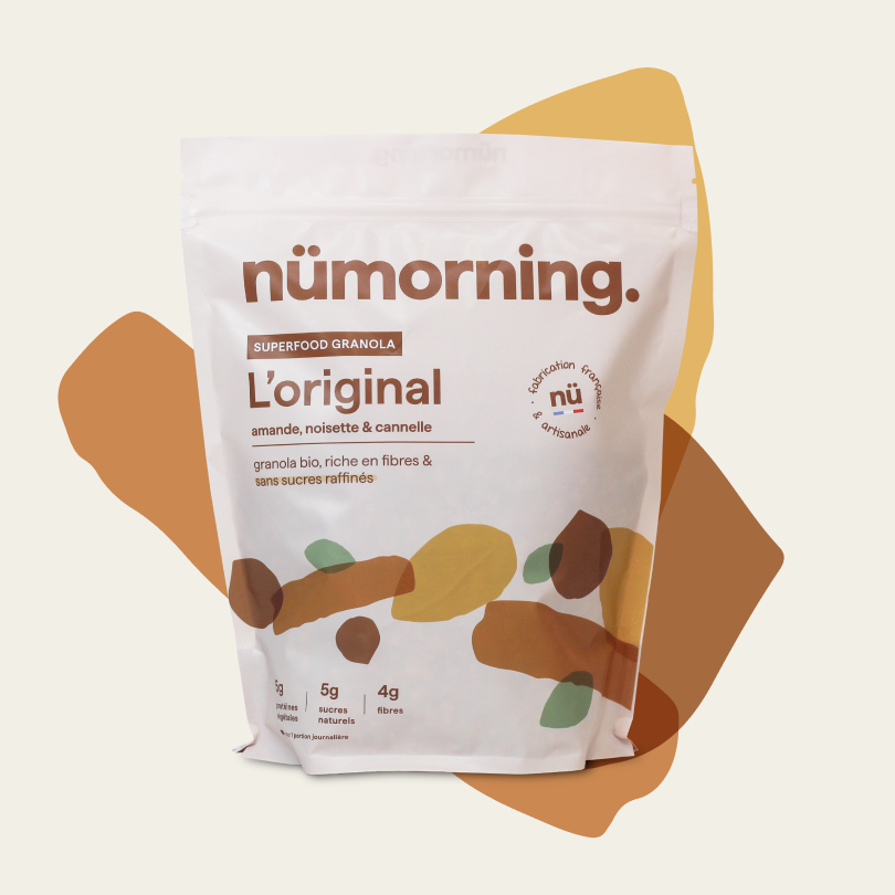 Paquet de 1kg de granola bio L'original nümorning, à l'amande, aux noisettes et à la cannelle