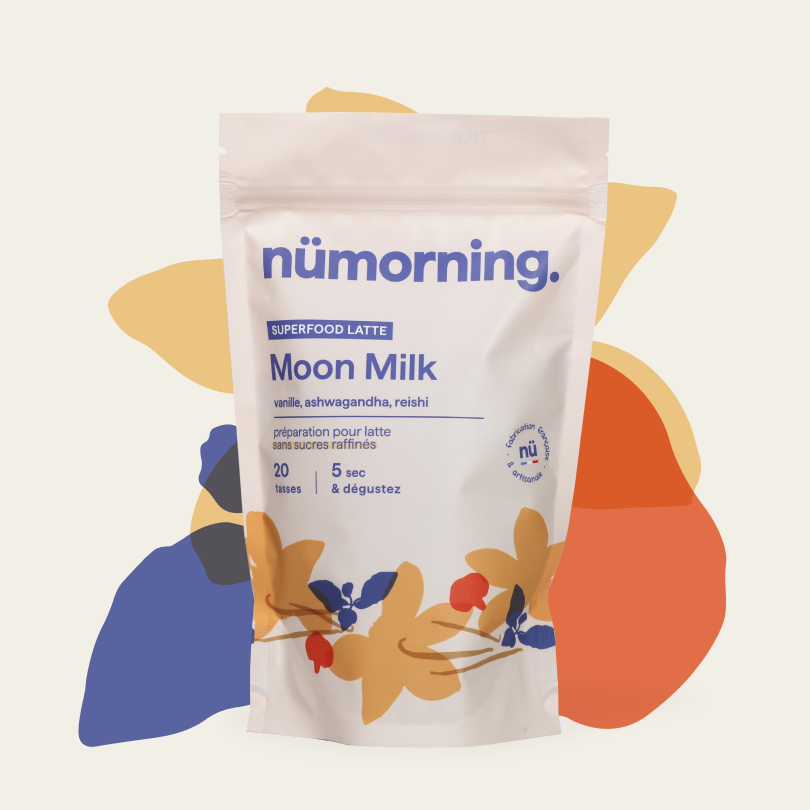 Sachet de 500g de mélange pour moon milk bio de la marque nümorning