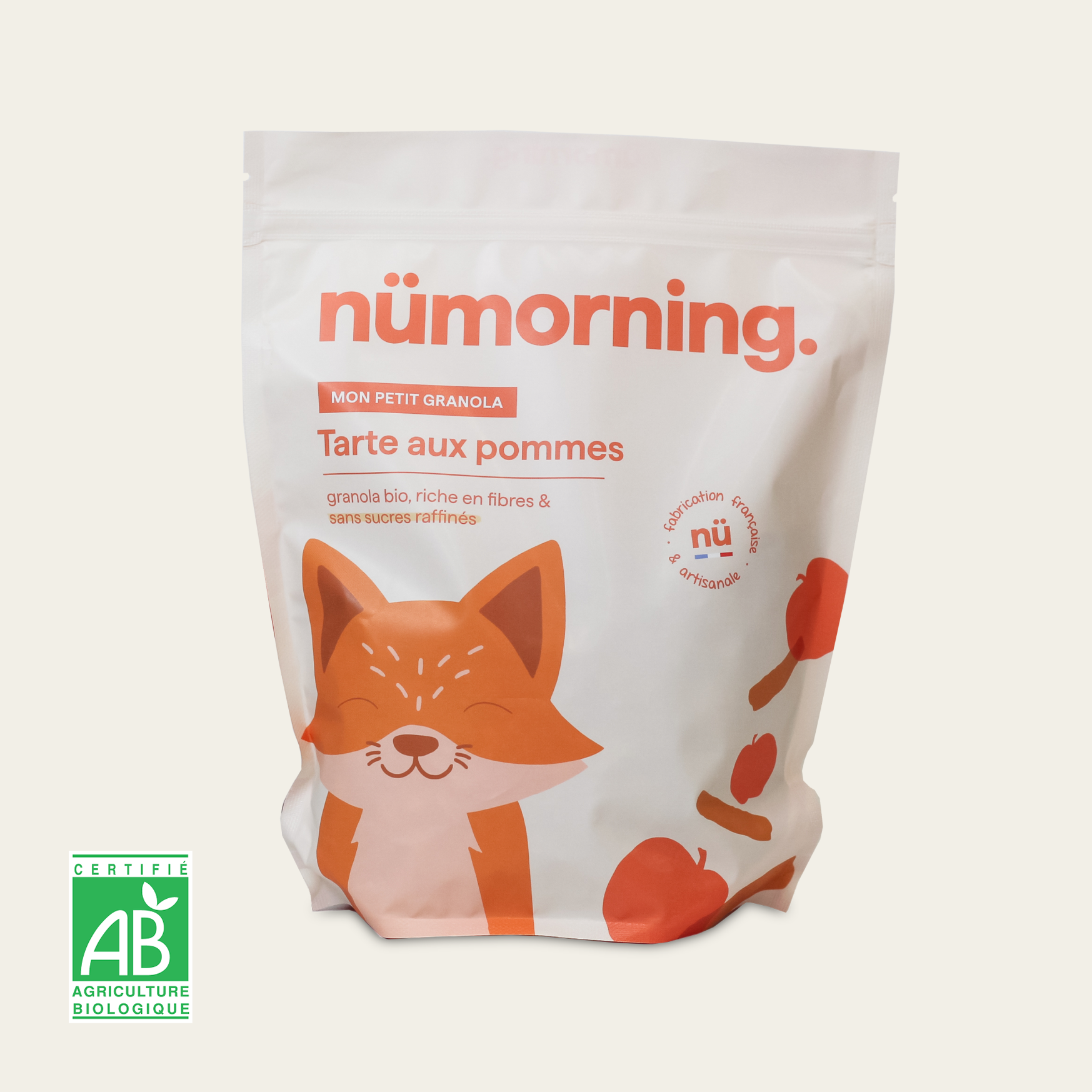 Paquet de 1kg de céréales pour enfant bio Tarte aux pommes nümorning